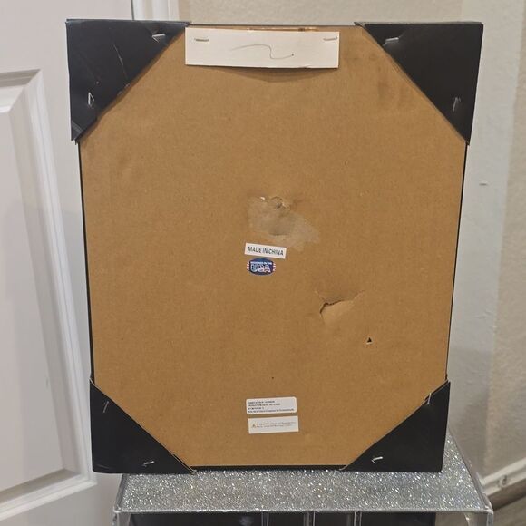 Crystal Luxe Champagne Campaign Fashion Bookstack/Heels Framed Canvas Wall Decor - Picture 5 of 5